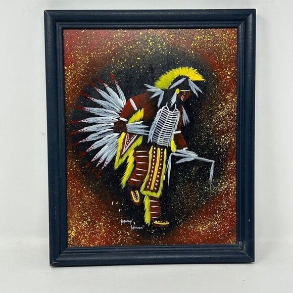 Print of Native American Chicken Dancer by Jeremy Johnson - Picture 1 of 3